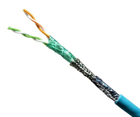 DataMax Extreme Ethernet Cat 5e, Hi Flex – 26 AWG, 2 pair, shielded, Zero Halogen FR PUR, Blue