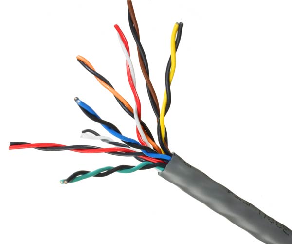 Quabbin Multipair Instrumentation, Audio, Control, Broadcast, AWM 2464 – 22 AWG, 8 pair, unshielded, PVC